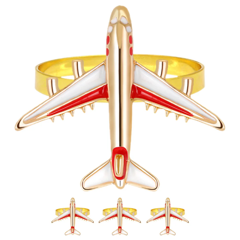 

4Pcs Alloy Napkin Rings Perfect Size Metal Napkin Holders Dining Table Decoration Wedding Party Serviette Ring