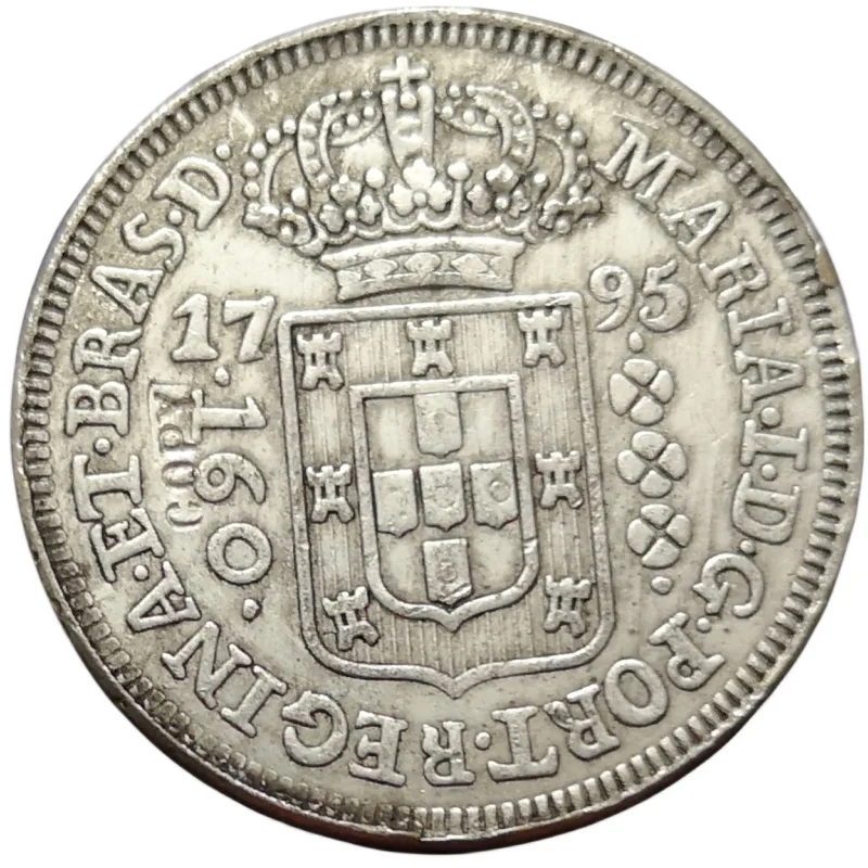 

1795 Brazil 160 Reis silver Plated coin Copy