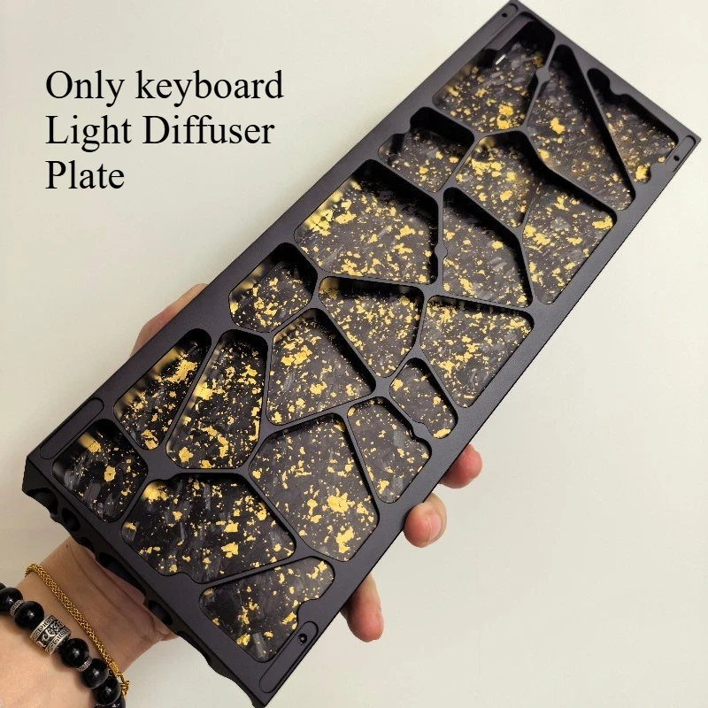 Keyboard Light Diffuser Plate Customized Carbon Fiber Hollow Shell Backboard for Holy60/daibox/sora60/Wooting60/EV63 Accessories