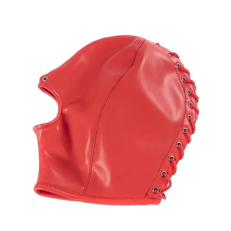 Adults Sex Games Fetish Mask Hood Bondage Gear Erotic Products for Bdsm Blindfold Flirt Sexy Costumes Cloth Open Mouth 5