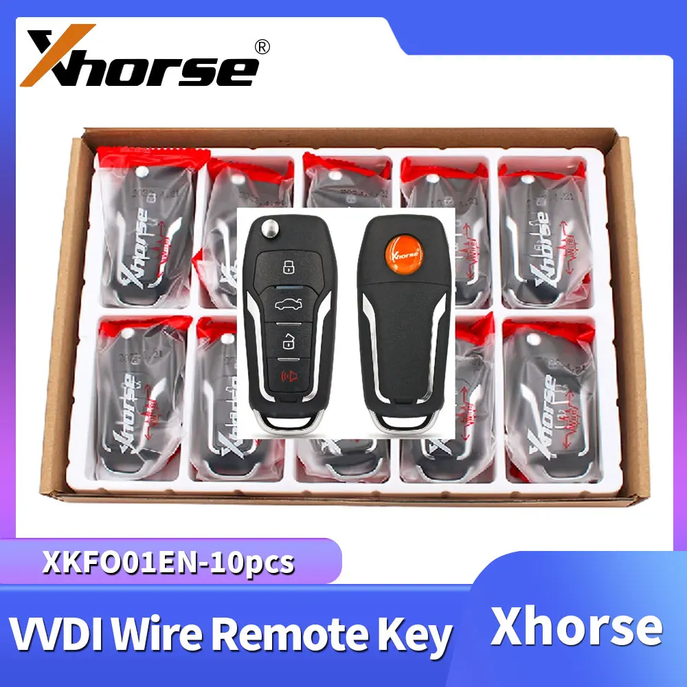 Xhorse XKFO01EN  4 Buttons Flip Remote Xhorse VVDI Remote Wire Remote Key for VVDI Key Tool Global Version F Style