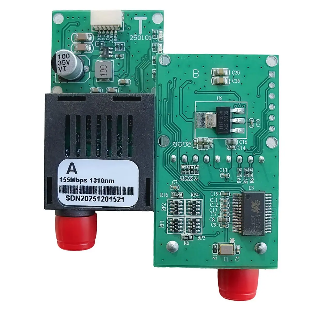 Drone Fiber Module TTL Optical Transceiver UART/SBUS to 80km- Long-Distance