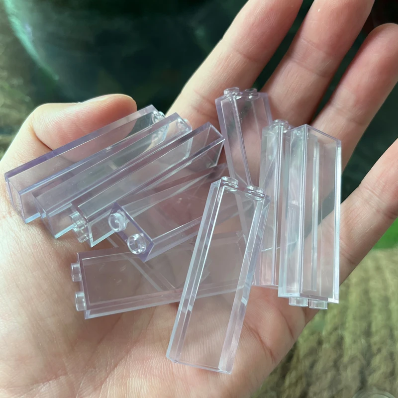 10PCS MOC Brick Small Particle 1x2x5 Transparent Building Block for 46212 (2454)Villa Wall Accessories Toy Parts
