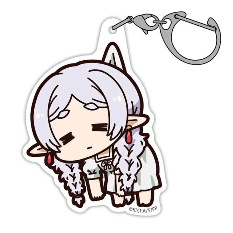 Frieren: Beyond Journey's End Anime KeyChain Methode Men Key Chain for Women Cartoon Art Figure Acrylic Keyring Pendant Gifts