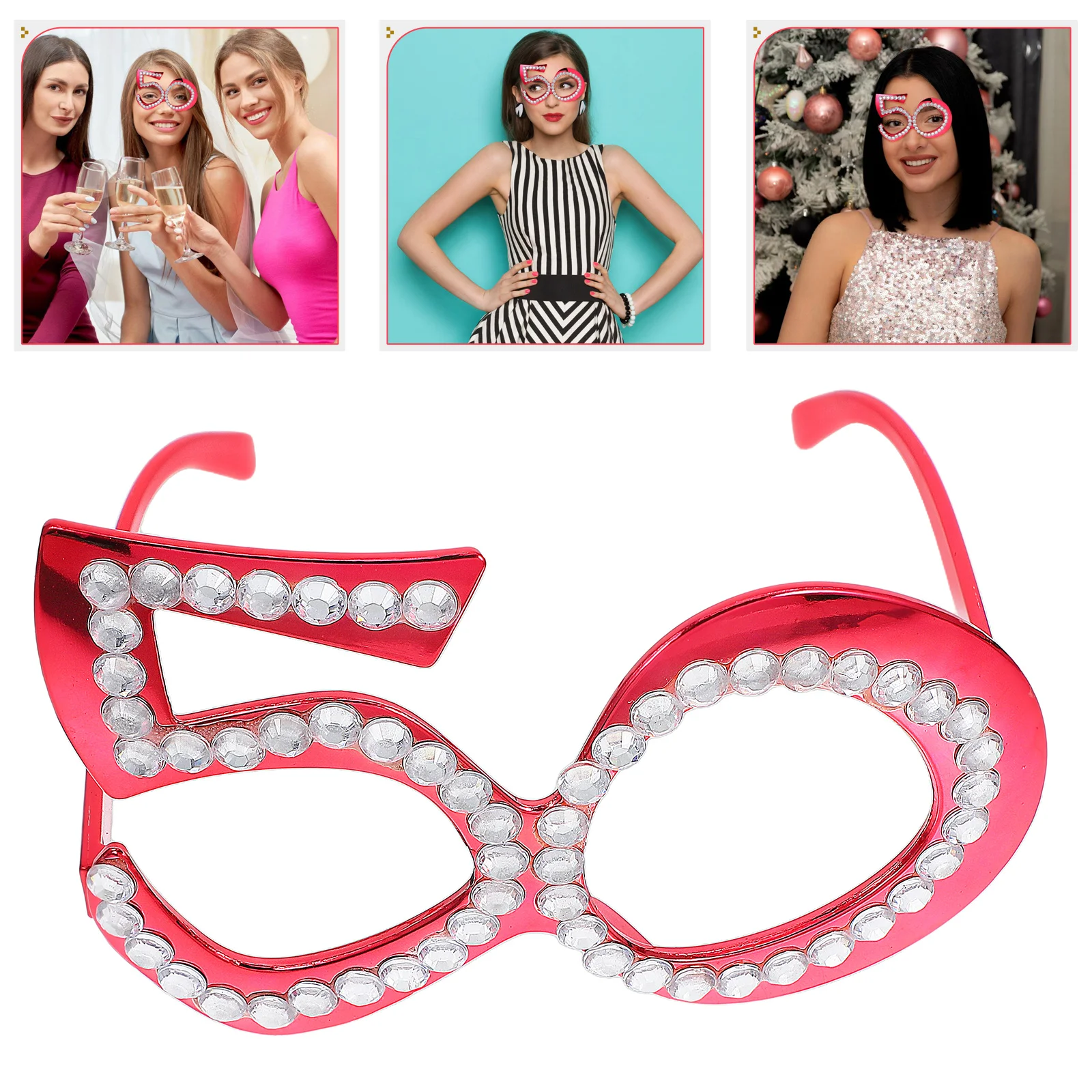 

Party Props Glasses Happy Birthday Eyeglasses Adults Plastic Photo Booth Woman Funny