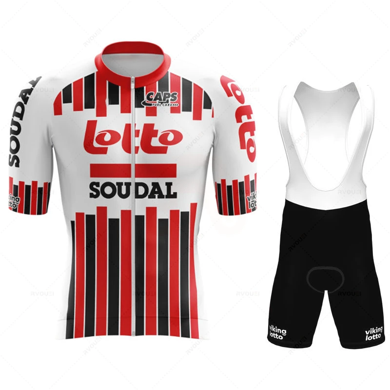 طقم جيرسي لوتو سودال لركوب الدراجات للرجال ، ملابس دراجات السباق MTB ، أكمام قصيرة ، زي موحد لركوب الدراجات في الهواء الطلق ، الصيف