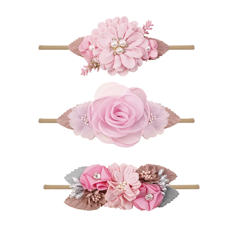 1or3pcs Spring Summer Autumn Winter Many Flowers Baby Cute Lovely Girl Handmade Hairbands For Birthday Party New Hair Design