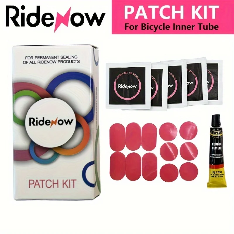 Ridenow Kit de parches TPU herramienta de reparación de tubo interior de bicicleta neumático de bicicleta de carretera 700C x 23 25 28 32C neumático