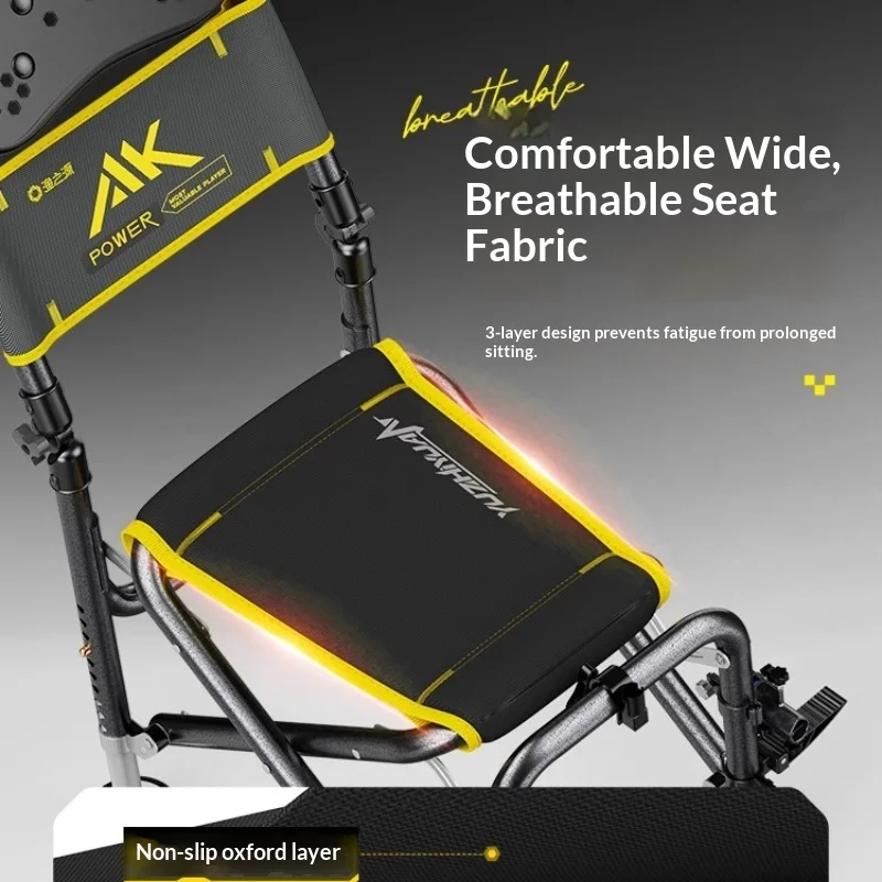 كرسي صيد قابل للطي خفيف الوزن ومحمول للتخييم عالي التحمل ومسند ظهر قابل للتعديل وحامل قضيب تليسكوبي وحامل أكواب في الهواء الطلق