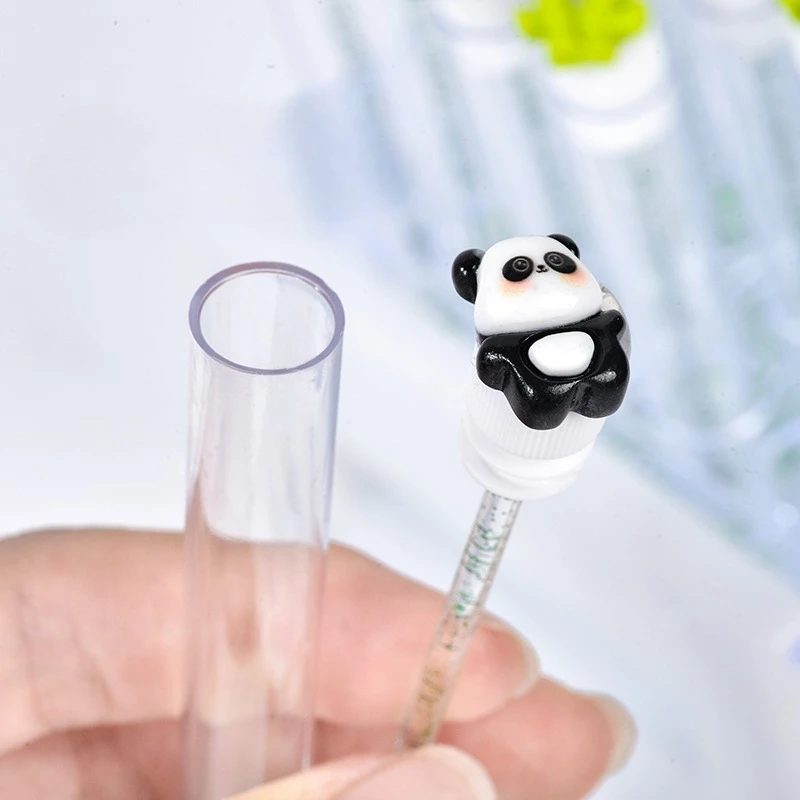10 Pcs Random Style Lash Brush Eyelash Brushes for Eyelash Extensions Spoolies Cleaning Mascara Wands Tube Panda Tube Mascara