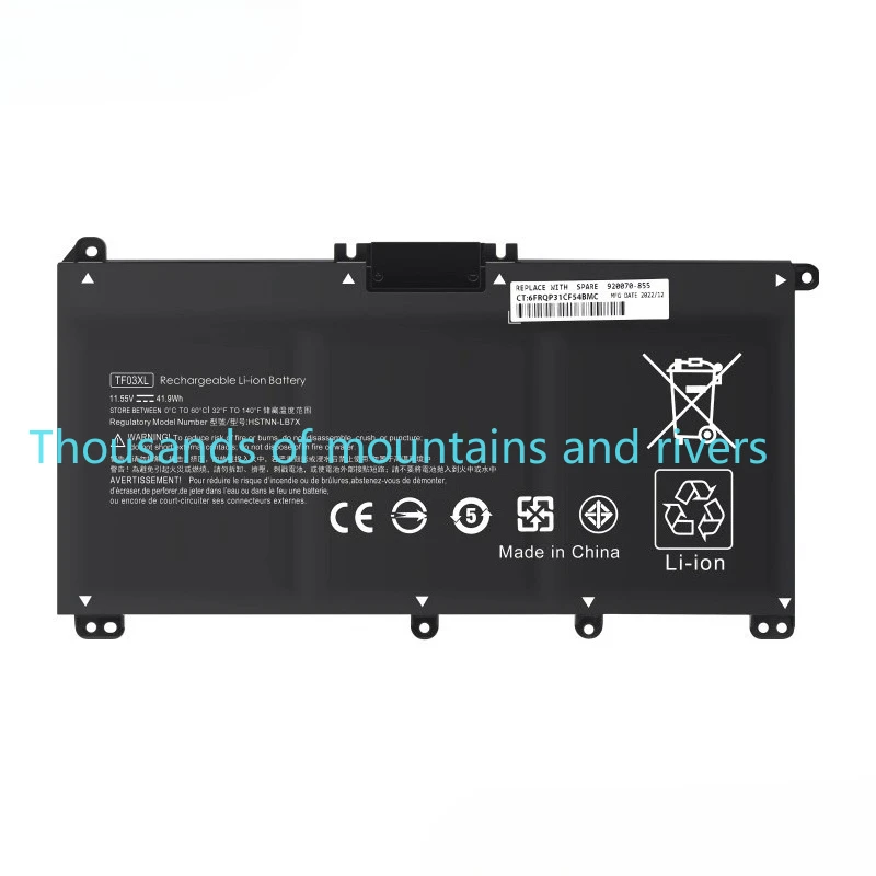 

TF03XL Laptop Battery For HP Pavilion 14-BF 15-CC 15-CD 17-AR 17-AR007CA 17-AR050WM HSTNN-UB7J 920046-541TPN-Q188 41Wh