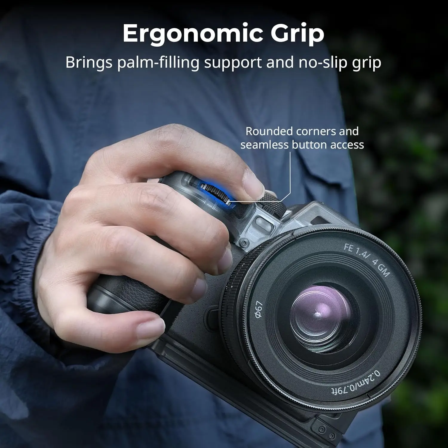 SmallRig HYBRID Modular CAGE ป้องกันเต็มรูปแบบกล้องพร้อม Grip และแผ่นสําหรับ Arca-Swiss สําหรับ Sony Alpha 7 IV