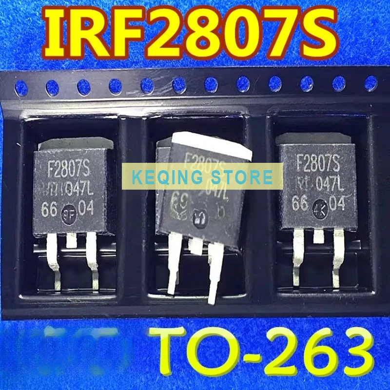 10 peças usadas + não novo + envie após medir palavra original f2807zs to-263 remendo f2807s irf2807s mos fet