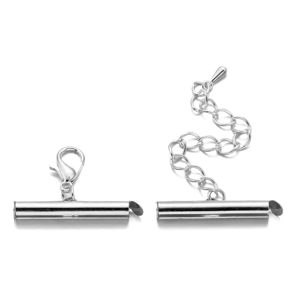 1 scatola di chiusure a moschettone ganci braccialetto connettore terminale cursore chiusura catena di estensione per gioielli fai da te creazione di kit forniture artigianali ricerca