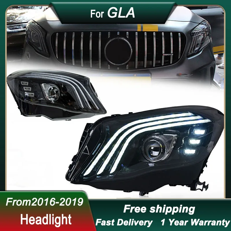 Car Headlights For Mercedes-Benz GLA 200 250 2016-2019 Maybach style full LED DRL Dynamic Signal Head Lamp Front light Assembly