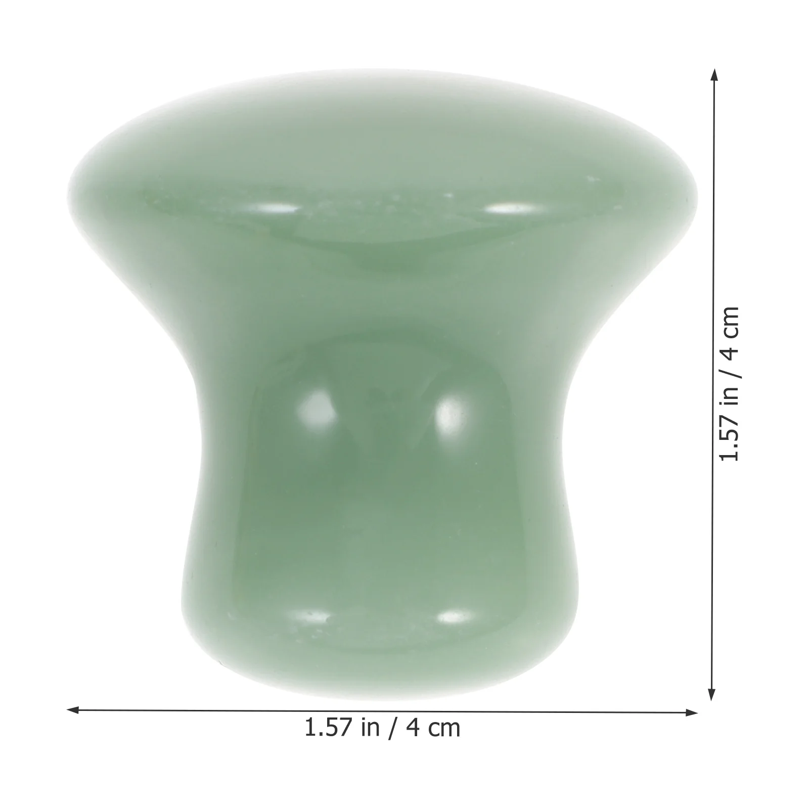 หินนวดหน้า 1 ชิ้น ทำจากหยกธรรมชาติ รูปทรงเห็ด ใช้ขูดผิวเพื่อการดูแลผิว ขจัดสารพิษ บรรเทาอาการปวดกล้ามเนื้อ  สีเขียว