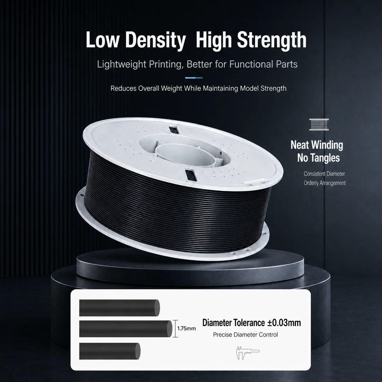 Filadock PETG-CF 15% Carbon Fiber Filament 1.75mm High Strength Matte High Speed 3D Printer Filament Engineering Grade 1KG