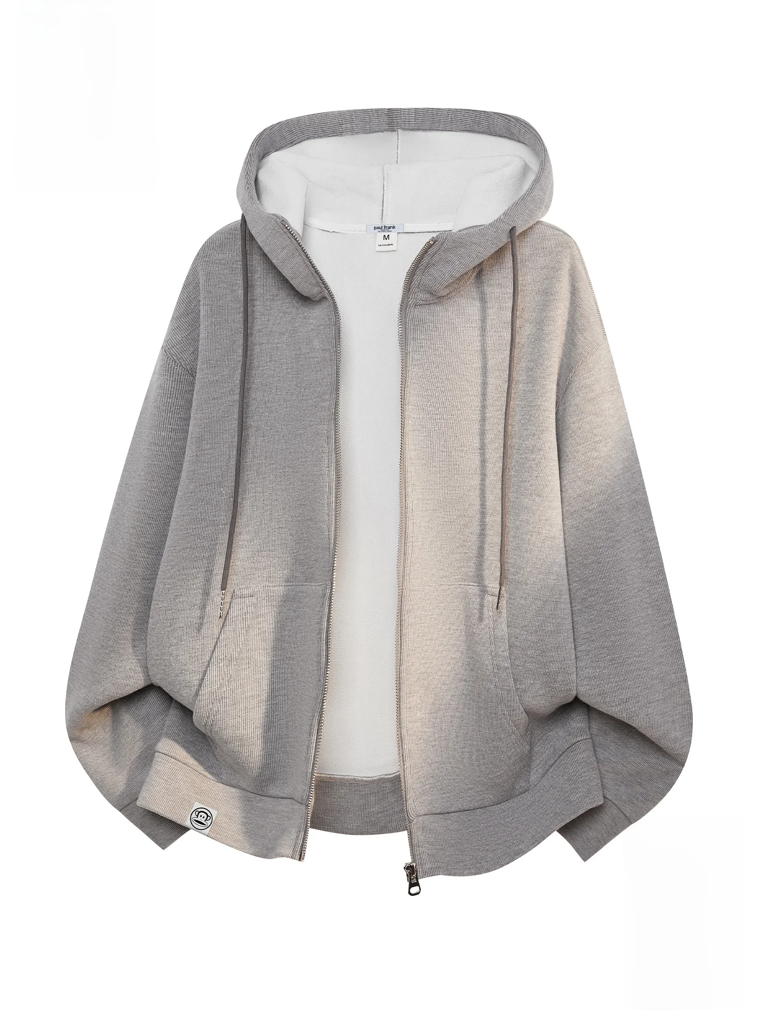 

PaulFrank Heavyweight Zipper Hooded Sweatirt Jaet Men's Casual Loose Fit Autumn Winter ey Open Cardigan Comfortable Lon...