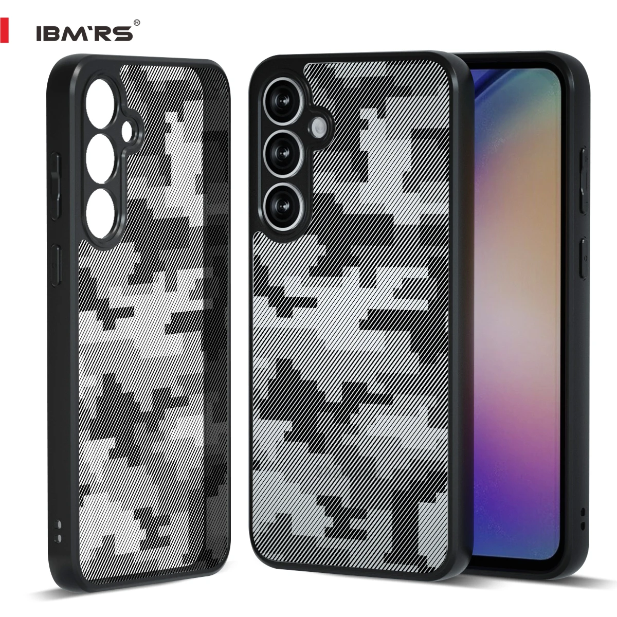 

IBMRS for Samsung Galaxy A35 5G Case, [Military Design] Camouflage Hard Back Soft edges Shockproof Protective Cover Phone Case