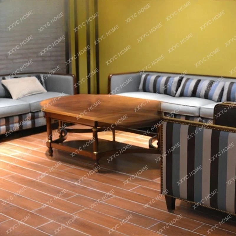 XX Classical English coffee table complete antique  oval small apartment coffee table