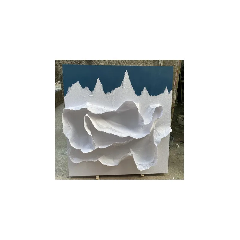 Modern simple living room paper art hand-painted 3D three-dimensional, creative relief handmade entrance aisle hanging paintings