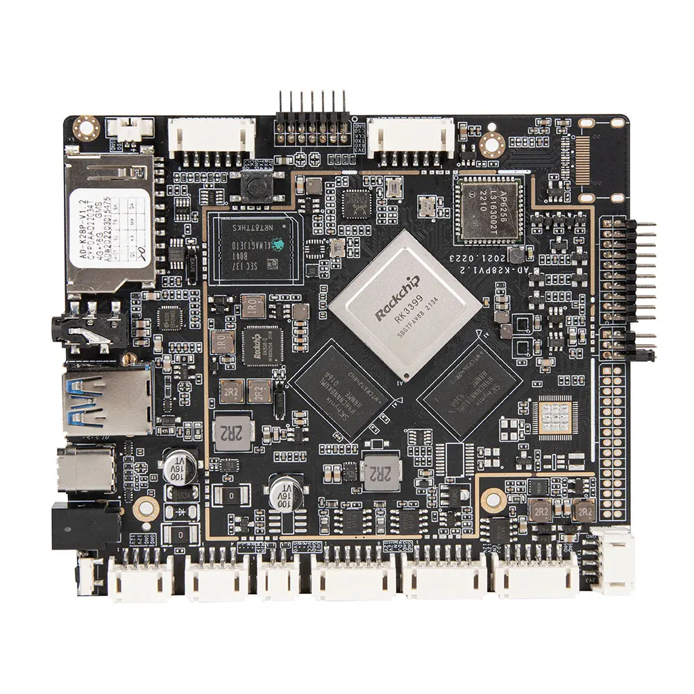 광고 화면용 안드로이드 보드 Rk3399, EDP 및 LVDS 및 MIPI 지원, 와이파이, 이더넷, 블루투스, 안드로이드 9