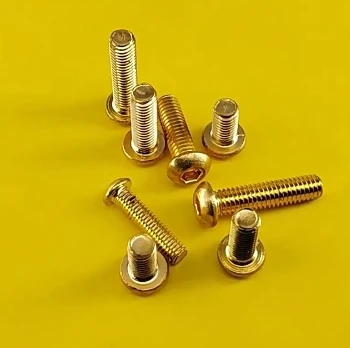 5~100Pcs Brass Hexagon Socket Round Pan Head Bolts M2 M3 M4 M5 M6 Allen Machine Bolts