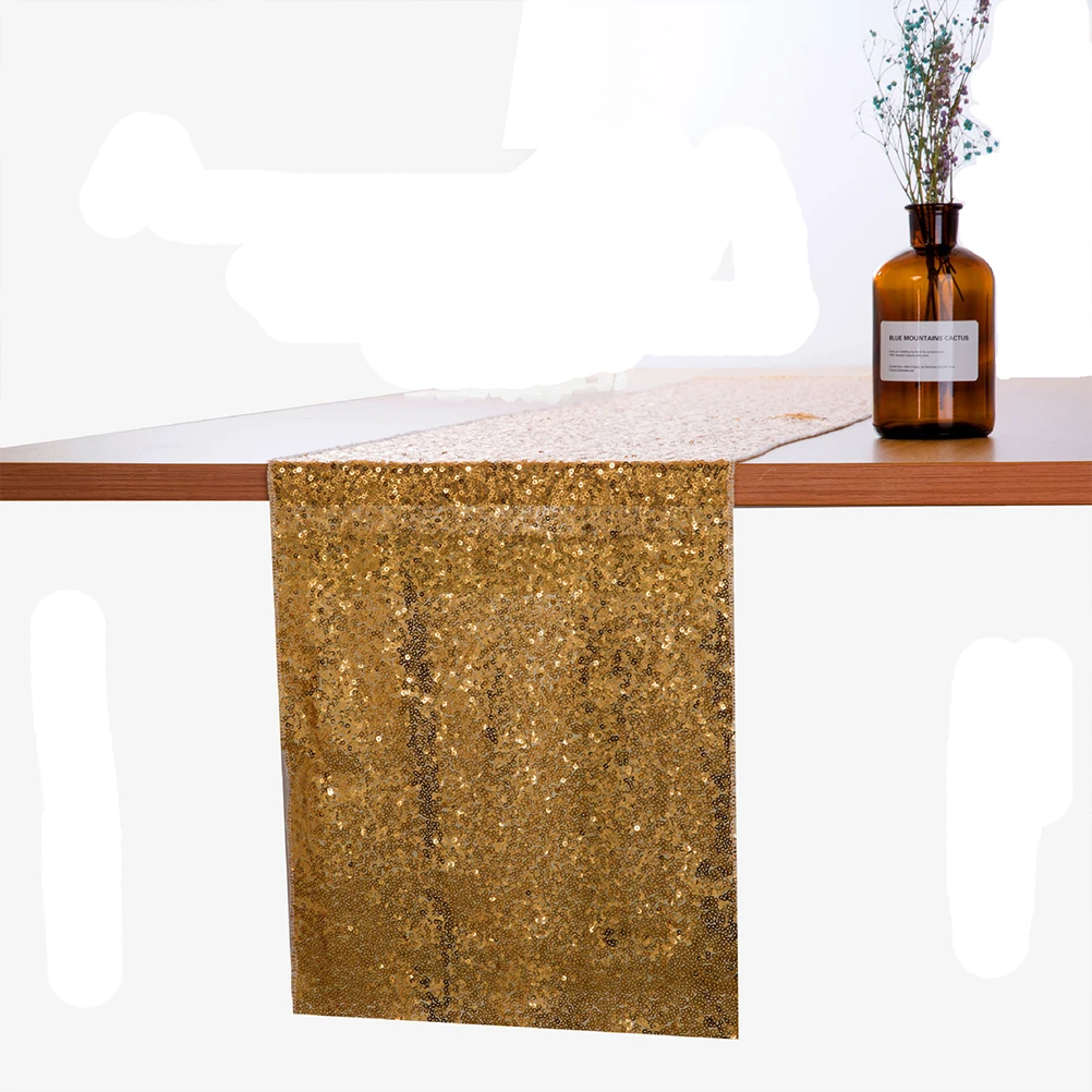 

Sequin Table Runner Stylish Fashion Party Cloth Household Runners Pretty Iridescent Sequins