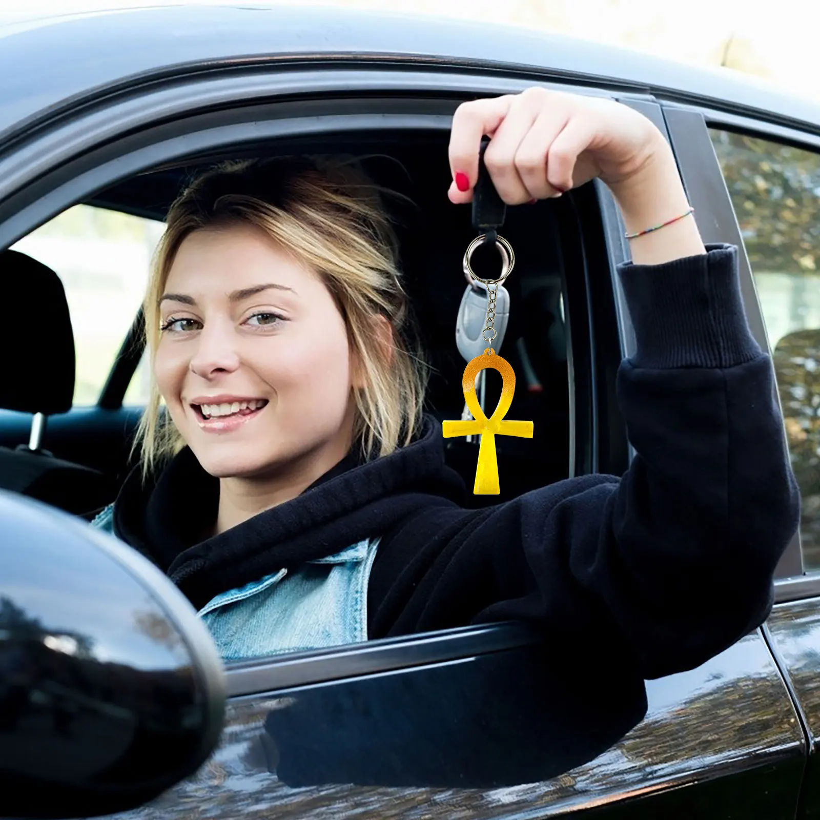 2Pcs Cross Pendant Silicone Flexible Keychain Molds for DIY Jewelry Craft Making Mold Keychain Molds Pendant Casting Mold