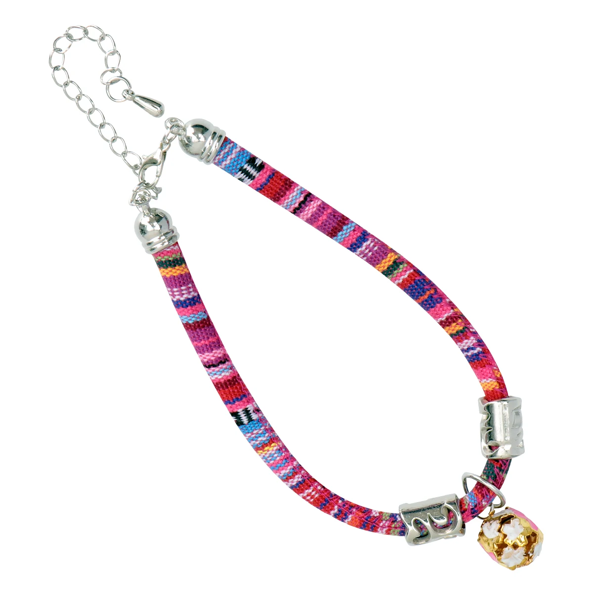 

Pet Collar Bohemian Style Cat Collar Kitten Safe Adjustable Breakaway Quick Release Bell Lightweight Durable Fabric Comfortable