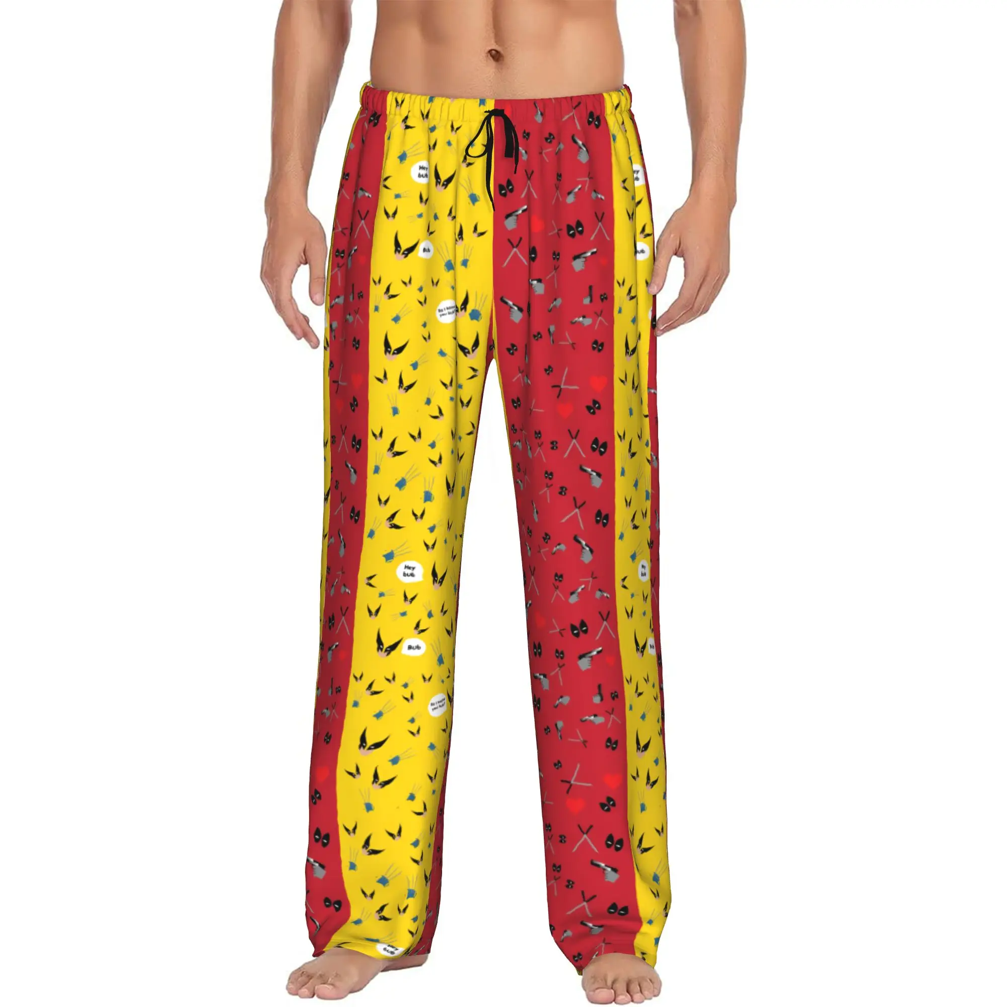

Custom W-Wolverine Comic Wallpaper Pajama Pants for Men Lounge Sleep Drawstring Sleepwear Bottoms with Pockets