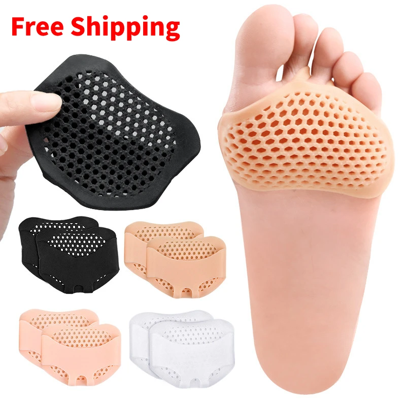 

1Pair Anti-Slip Silicone Honeycomb Half-Size Pads Insoles Gel Forefoot Shoe Cushion Pain Relief Orthotics Foot Care Protector