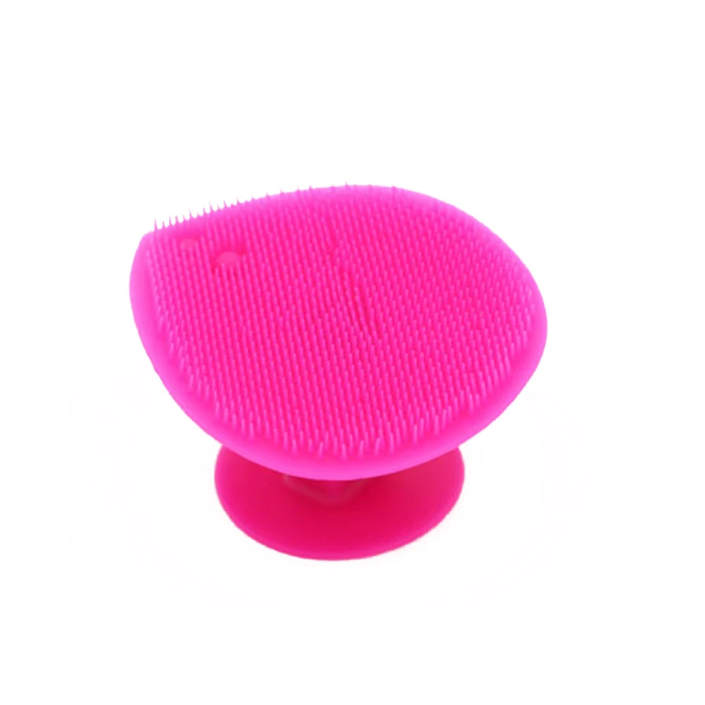 

4pcs Silicone Facial Brush For Sensitive Skin Non-Slip Handle Antibacterial Cleansing Body Scrubber Skin Care Tool Orange Rose