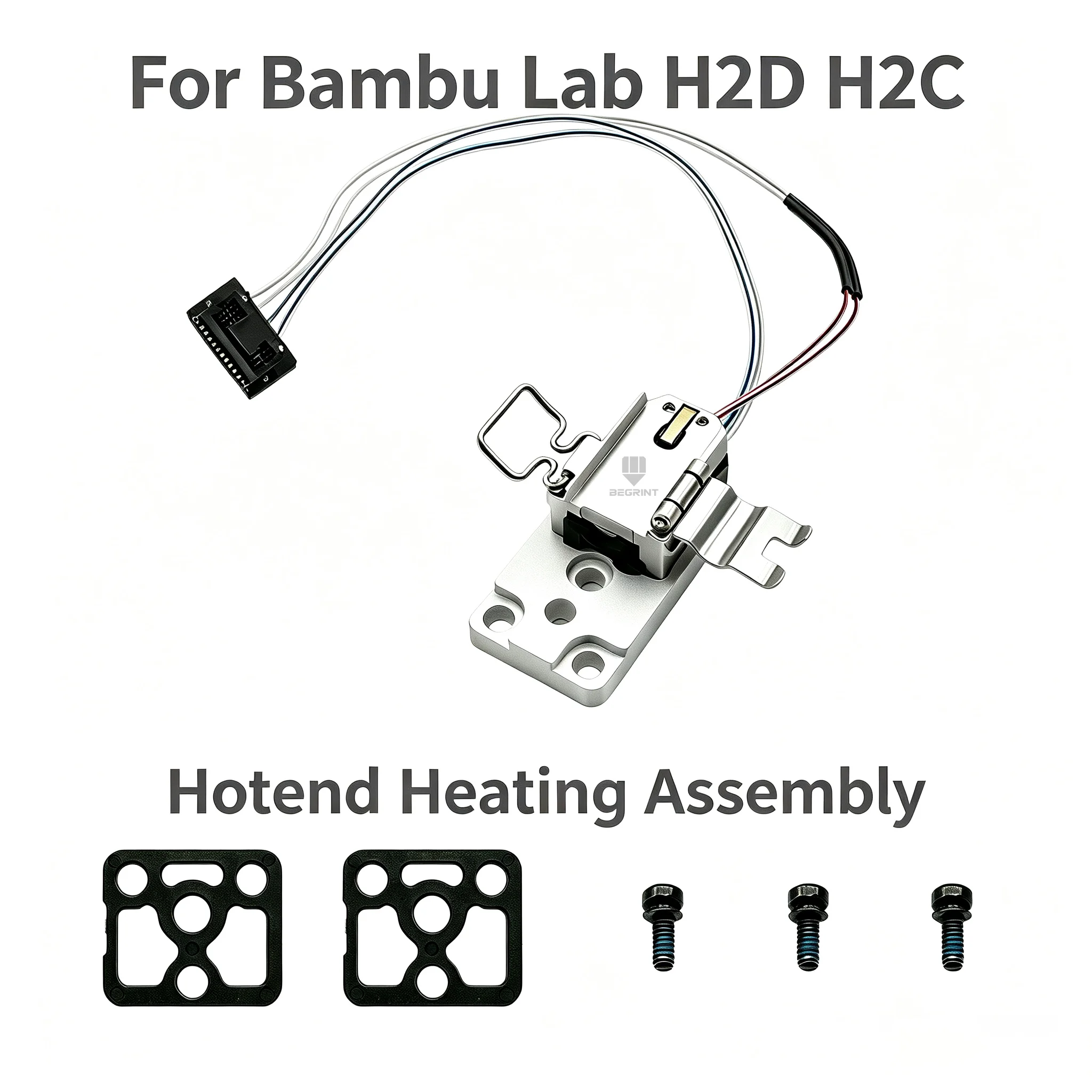 Hotend Heating Assembly for Bambu Lab H2D H2C Left Right Ceramic Zirconia Insulator High Sensitivity Thermistor For Bambulab H2D