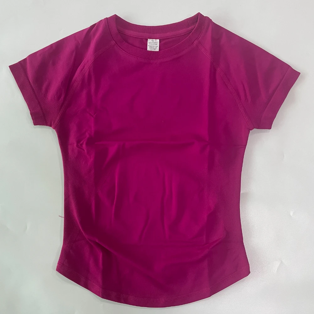 Langärmliges Kurzarm-Top für Damen, Fitness-Crop-Top, leichtes Yoga-Top, dehnbares Workout-Shirt, Lauf- und Sportshirt – Detail 19