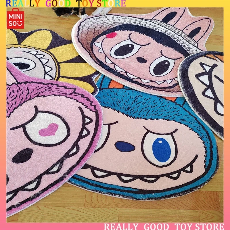 Cartoon Kawaii Crybaby Carpet Creative Irregular Labubu Pops Mart THE MONSTERS Plush Rug Fluffy Plush Floor Mat vogue Home Decor