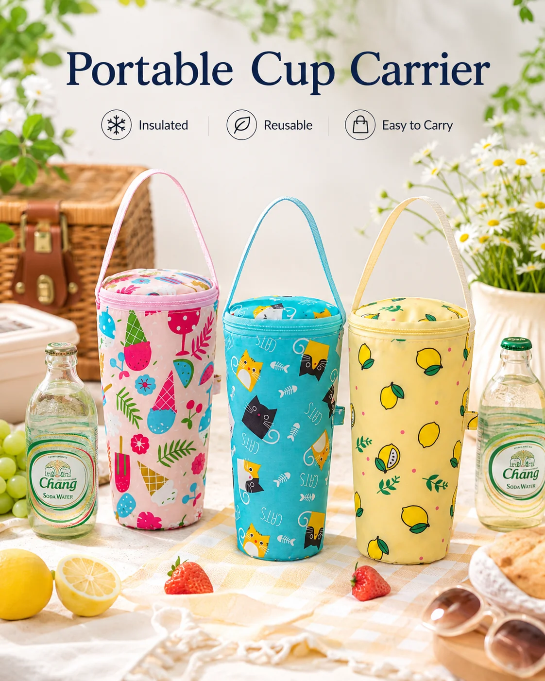 Baby Milk Bottle Insulation Bags Cartoon Portable Waterproof Feeding Bottle Thermal Bag Milk Warmer Cooler Stroller Hang Bags