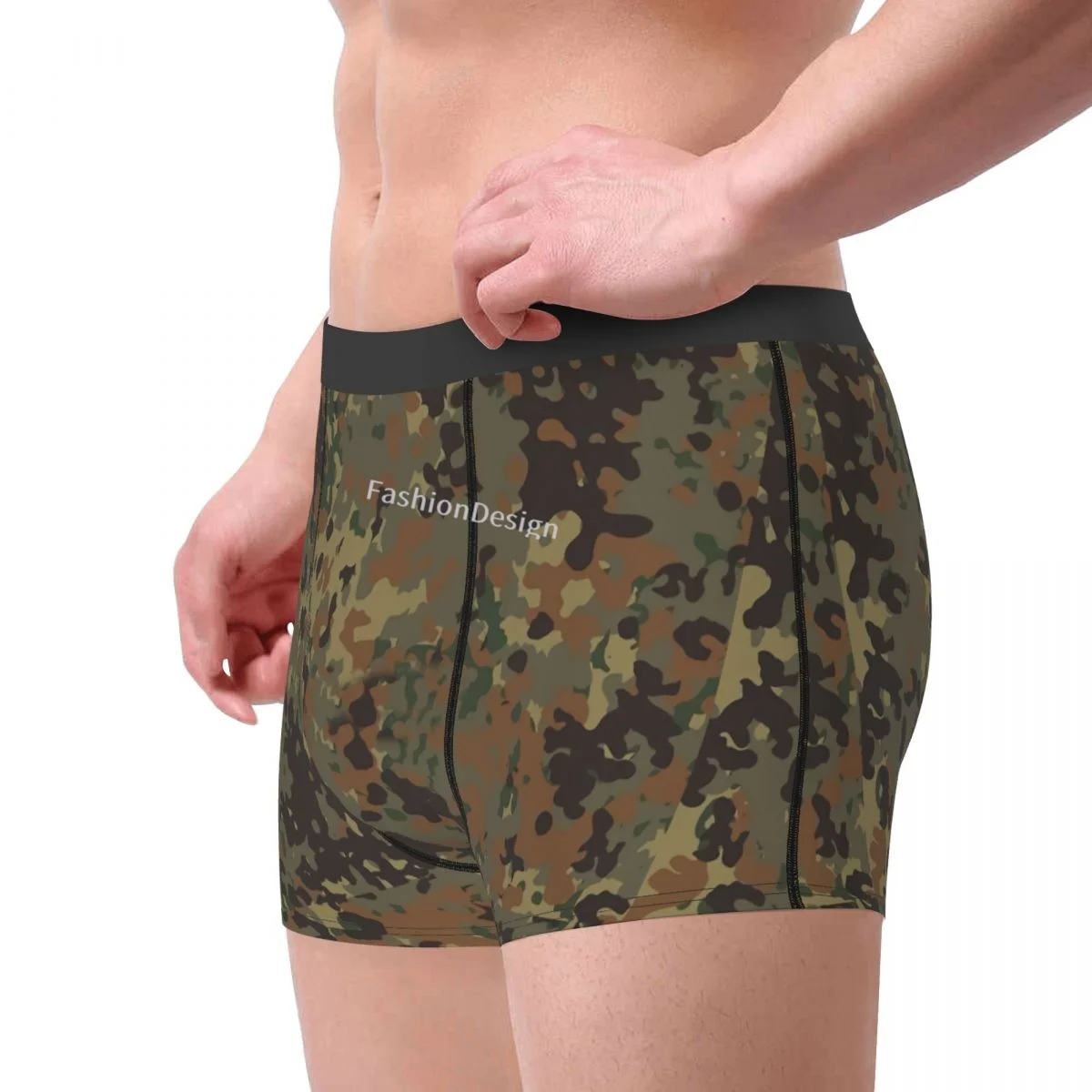 Flecktarn Camo Camouflage Art Culture Underpants Cotton Panties Male Underwear Print Shorts Boxer Briefs