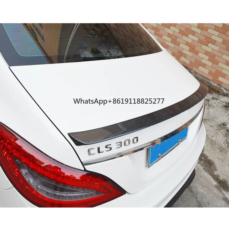 2011-2015 W218 Car Trunk Spoiler Carbon Fiber Dry Carbon Rear Wing for CLS-class W218 to A Style Auto Exterior