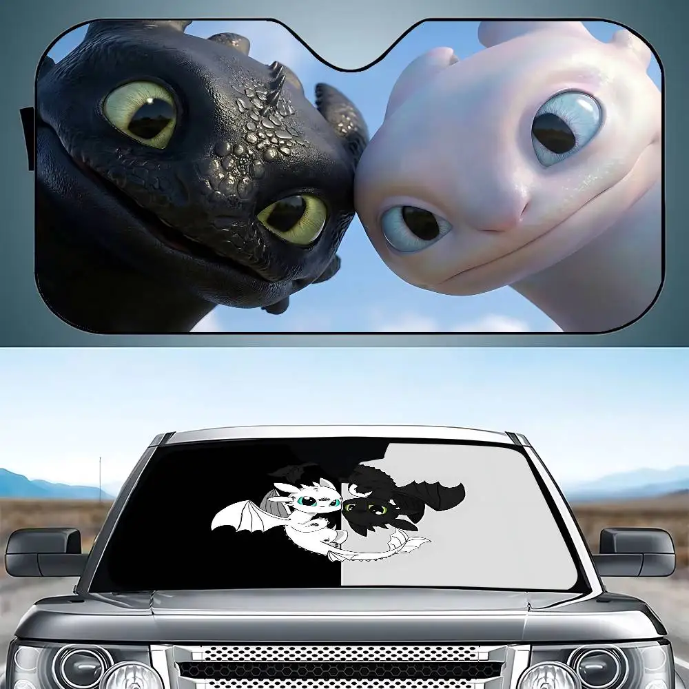 Classic-T-tOothless-S Anime Cool Stylish And Trendy Windshield Sunshade Car Windshield Cover Car Sunshade Curtain Sun Protection