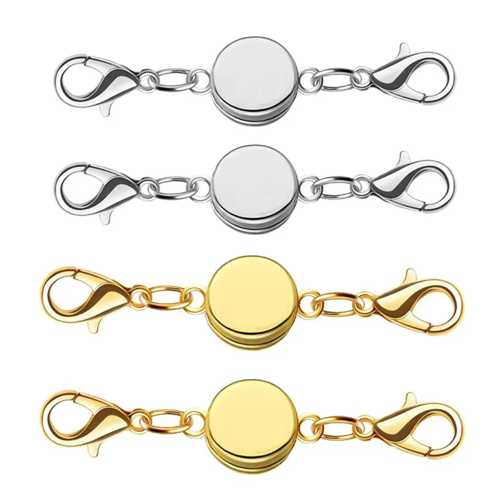 

5Pcs Round Locking Magnetic Clasps Necklace Closures Bracelet Extender Connector For DIY Woman Jewelry Making Accessories