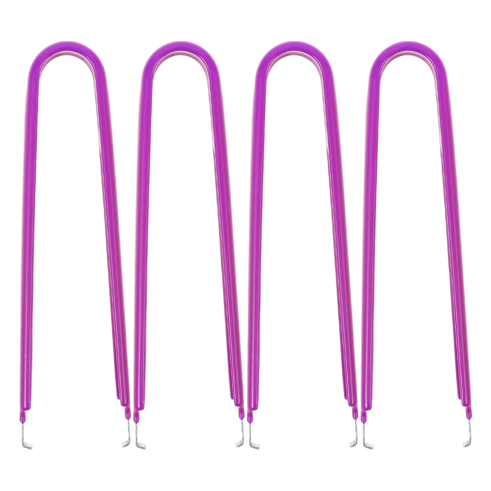 

4pcs Automotive Fuse Puller Tweezers Relay Removal Tool Durable Reliable Purple Plug-in Part IC Extractor Car Circuit Insurance