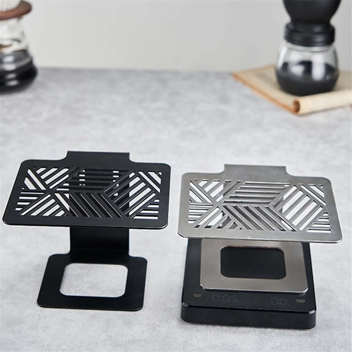 GET! Espresso Machine Coffee Weighing Rack with Valve Stem, Electronic Scale, Waterproof, Rod Protection A