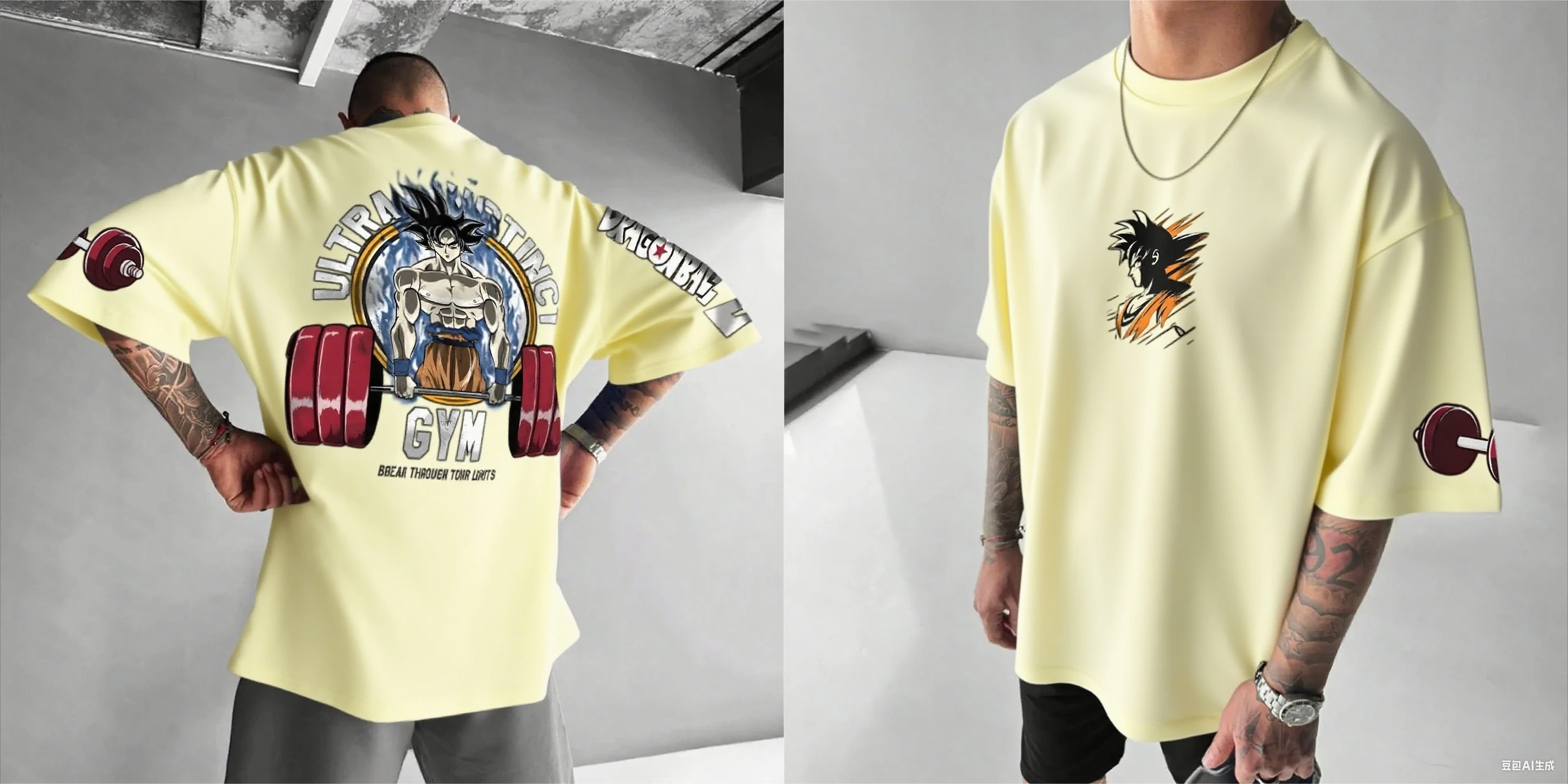 Camiseta de gimnasio de Dragon Ball Goku, Camiseta de algodón de Anime para Fitness de verano 2025, estilo callejero con estampado de Goku y texto de entrenamiento