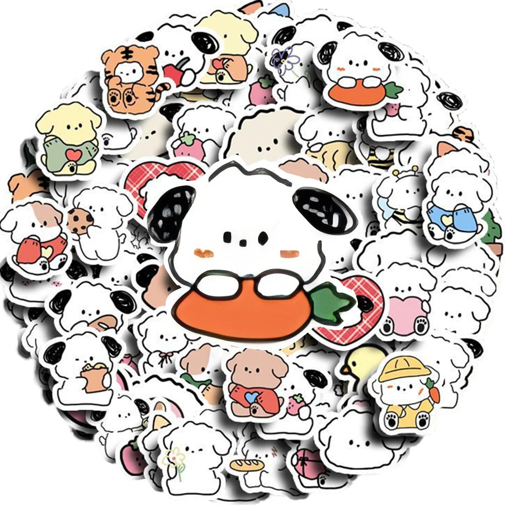 

10/30/50/100pcs Kawaii Anime Little Dog Stickers Cute Cartoon Decals for Kids Toy Water Bottle Luggage Phone Sticker Decoration