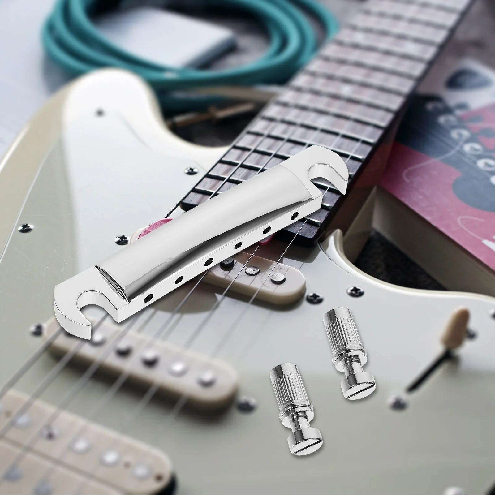 

Premium Metal Electric Guitar Bridge Tailpiece Accessory Set for Style Guitar Replacement Parts