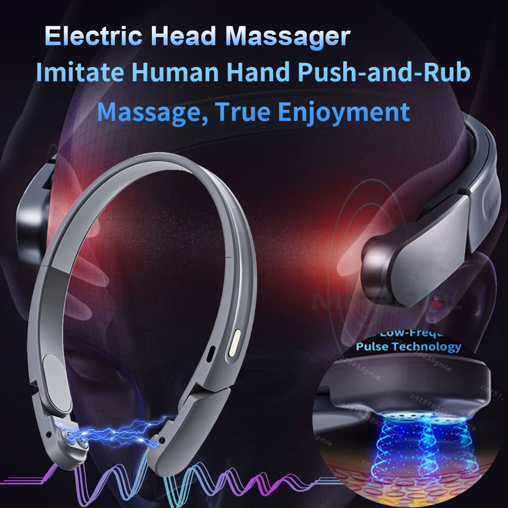 Electric Head Massager Headache Relief Ems Stimulator Therapy Machine Migraine Insomnia Release Masseur Heads Massager Tool