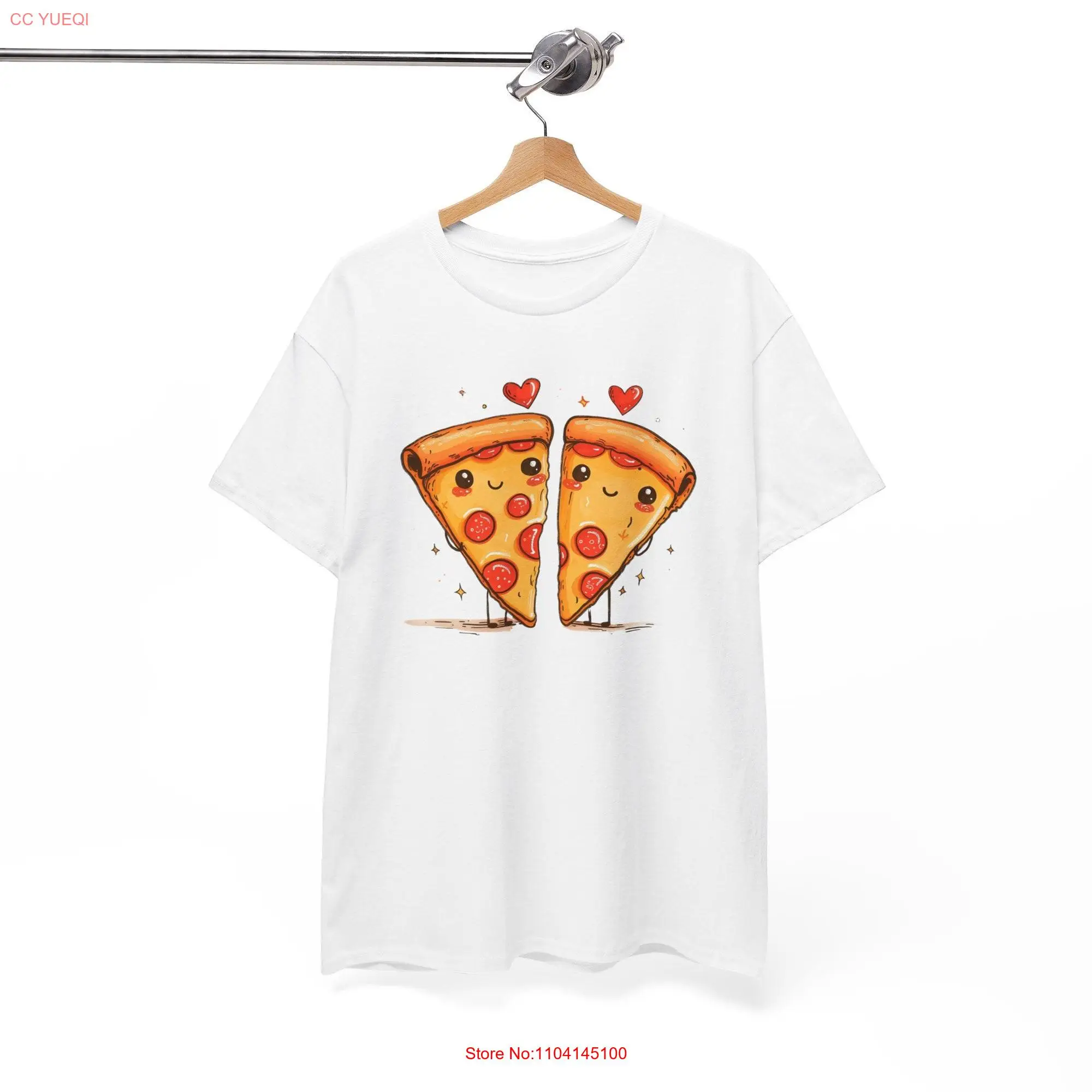 Loving pizza slices funny shirt cute food lover love gift idea long or short sleeves