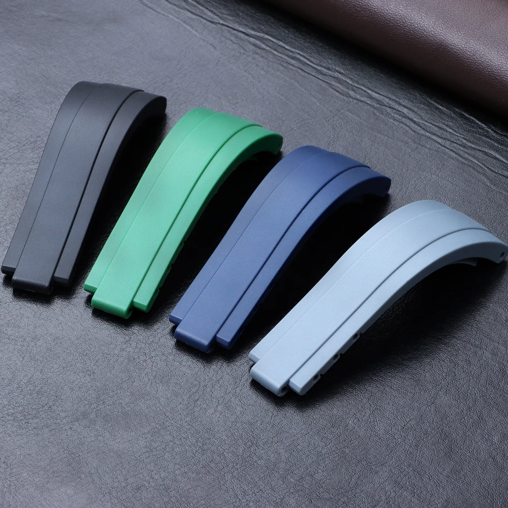 

20 мм резиновые силиконовые ремешки для часов из ТПУ, водонепроницаемые аксессуары для ремешков для часов, сменные ремни для браслетов с пряжкой 9 × 9 мм