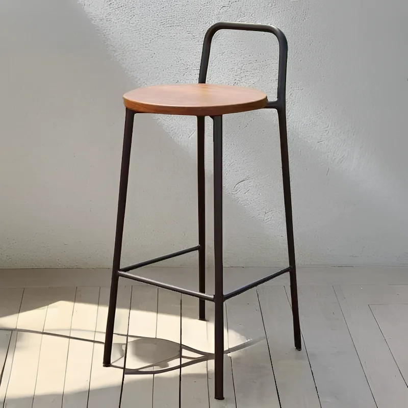 

---Nordic Modern Metal Bar Stools Minimalist Vanity Design Height Bar Chairs Counter Relaxing Aesthetic Chaise Trendy Furniture